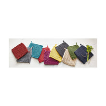 Load image into Gallery viewer, Crochet Trivet Potholder Blue Cotton
