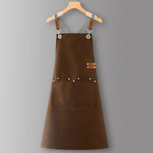 Load image into Gallery viewer, Custom Cotton Brown Canvas Kitchen Apron
