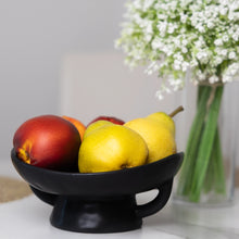 Load image into Gallery viewer, Black Ceramic Fruit Bowl
