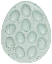 Load image into Gallery viewer, Robin&#39;s Egg Blue Stoneware Deviled Egg Tray
