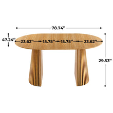 Load image into Gallery viewer, Extendable Pedestal Multifunctional Dining Table - Oak [Online Only]
