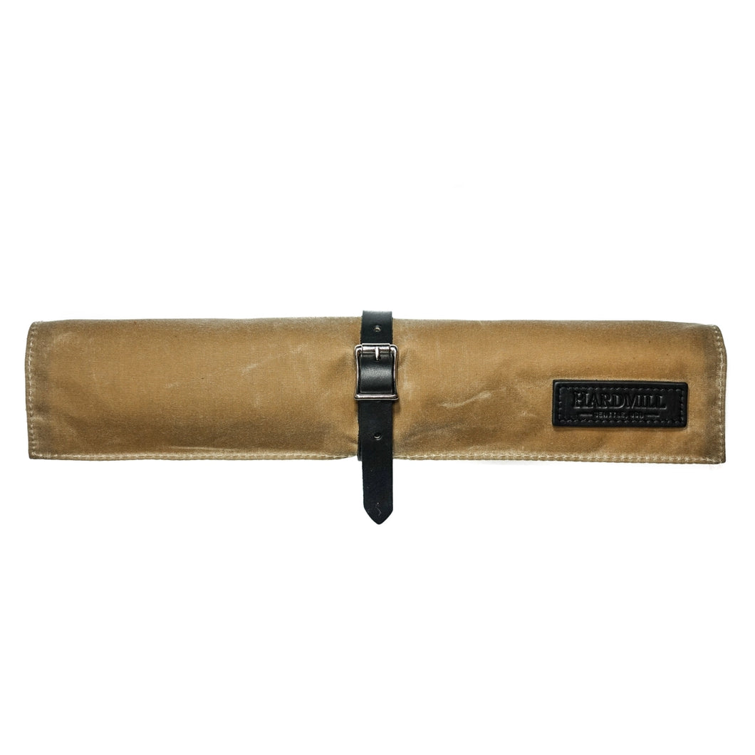 Waxed Canvas Compact Knife Roll (Tan)