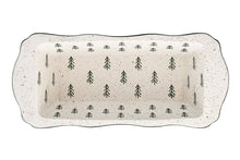 Load image into Gallery viewer, Holiday Fir Green Stoneware Loaf Pan

