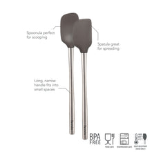 Load image into Gallery viewer, Flex-Core® Mini Spatula + Spoonula with Stainless Steel Handle [Online Only]
