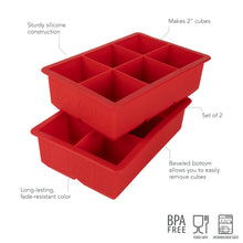 Load image into Gallery viewer, King Cube Silicone Ice Molds - Set of 2 [Online Only]
