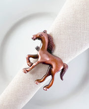 Load image into Gallery viewer, Horse Metal Napkin Rings, Set of 4 (5 Color Options) [Online Only]
