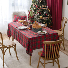 Load image into Gallery viewer, Classic Plaid Snowflake Holiday Tablecloth [Online Only]

