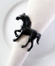 Load image into Gallery viewer, Horse Metal Napkin Rings, Set of 4 (5 Color Options) [Online Only]
