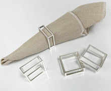 Load image into Gallery viewer, Square Metal Frame Napkin Rings, Set of 4 [Online Only]
