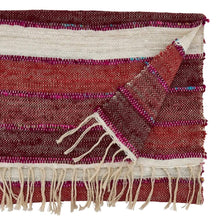 Load image into Gallery viewer, Woven Chindi Striped Fringe 100% Cotton Table Runner 16 x 72 Inch [Online Only]
