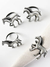 Load image into Gallery viewer, Horse Metal Napkin Rings, Set of 4 (5 Color Options) [Online Only]
