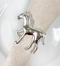 Load image into Gallery viewer, Horse Metal Napkin Rings, Set of 4 (5 Color Options) [Online Only]
