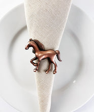 Load image into Gallery viewer, Horse Metal Napkin Rings, Set of 4 (5 Color Options) [Online Only]
