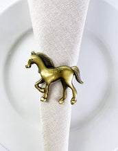 Load image into Gallery viewer, Horse Metal Napkin Rings, Set of 4 (5 Color Options) [Online Only]
