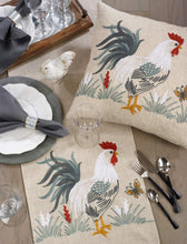 Load image into Gallery viewer, Farmhouse Country Rooster Embroidered Linen Blend Table Runner 16 x 70 Inch [Online Only]
