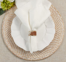 Load image into Gallery viewer, Elegant Cowhide Brass Napkin Rings, Set of 4 [Online Only]
