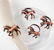 Load image into Gallery viewer, Horse Metal Napkin Rings, Set of 4 (5 Color Options) [Online Only]
