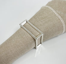 Load image into Gallery viewer, Square Metal Frame Napkin Rings, Set of 4 [Online Only]
