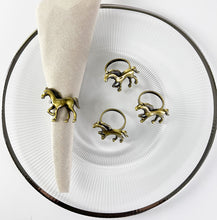 Load image into Gallery viewer, Horse Metal Napkin Rings, Set of 4 (5 Color Options) [Online Only]

