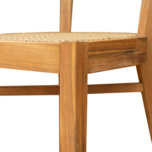 Load image into Gallery viewer, Netro Acacia Wood Dining Chair with Light Brown Wicker [Online Only]
