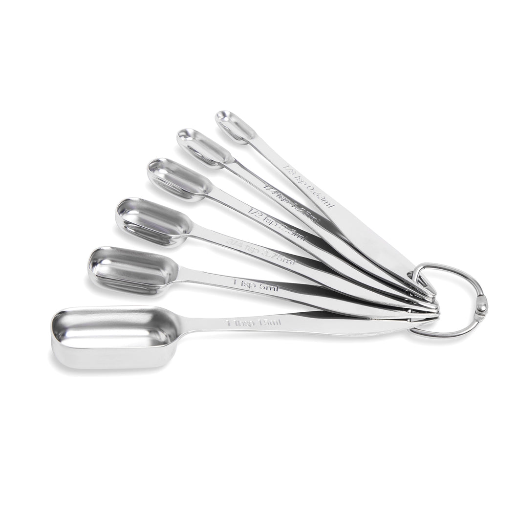 6-Piece Stainless Steel Measuring Spoon Set