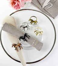 Load image into Gallery viewer, Horse Metal Napkin Rings, Set of 4 (5 Color Options) [Online Only]
