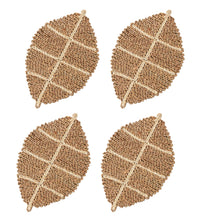 Load image into Gallery viewer, Natural Corn Husk Leaf Shaped Placemats 13" W x 20" L, Set of 4 [Online Only]
