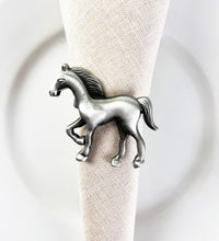 Load image into Gallery viewer, Horse Metal Napkin Rings, Set of 4 (5 Color Options) [Online Only]
