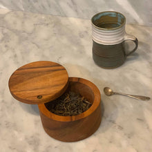 Load image into Gallery viewer, Ironwood Appalachian Salt Cellar, Acacia, 4" x 4" x 2.5"

