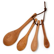 Load image into Gallery viewer, Beechwood Measuring Spoons Set of 4
