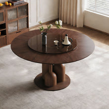 Load image into Gallery viewer, Round Dining Table With Lazy Susan For Living Room - Walnut [Online Only]
