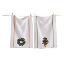Load image into Gallery viewer, Citrus Tree &amp; Wreath Dishtowel (2 Styles)

