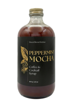 Load image into Gallery viewer, Peppermint Mocha Coffee &amp; Cocktail  Syrup, 16 fl oz
