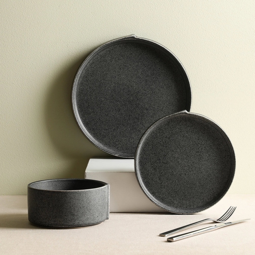 Bao Stoneware Dinnerware 12-Piece Set (Various Colors)