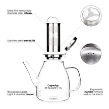 Load image into Gallery viewer, 37oz Galaxy Glass Tea Kettle
