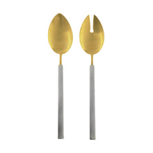 Load image into Gallery viewer, Hvar Matte Brushed Gold Stainless Steel 2 Piece Salad Server Set [Online Only]
