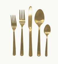 Load image into Gallery viewer, Oslo Matte Gold Stainless Steel 5 Piece Cutlery Set - Service for 1 [Online Only]

