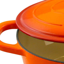 Load image into Gallery viewer, Orange Red Sunbust 7-Quart Enameled Cast Iron Dutch Oven with Lid [Online Only]
