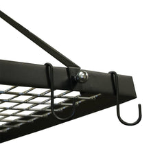 Load image into Gallery viewer, Black Metal Rectangular Pot Rack with 12 Hanging Hooks - Holds up to 40 lbs. [Online Only]
