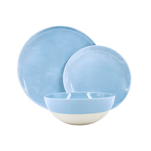 Load image into Gallery viewer, Shell Bisque Blue Porcelain 3 Piece Dinnerware Set, Service For 1 [Online Only]
