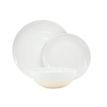 Load image into Gallery viewer, Shell Bisque White Porcelain 3 Piece Dinnerware Set, Service For 1 [Online Only]
