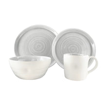 Load image into Gallery viewer, Pinch Grey Stoneware 4 Piece Dinnerware Set, Service For 1 [Online Only]
