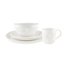 Load image into Gallery viewer, Pinch White Stoneware 4 Piece Dinnerware Set, Service For 1 [Online Only]
