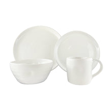 Load image into Gallery viewer, Pinch White Stoneware 4 Piece Dinnerware Set, Service For 1 [Online Only]
