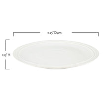 Load image into Gallery viewer, Lines White Stoneware Dinner Plate, Set of 4 [Online Only]
