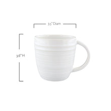 Load image into Gallery viewer, Lines Blue Stoneware 4 Piece Dinnerware Set, Service For 1 [Online Only]
