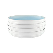 Load image into Gallery viewer, Lines Blue Stoneware Pasta Bowl, Set of 4 [Online Only]

