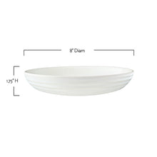 Load image into Gallery viewer, Lines White Stoneware Pasta Bowl, Set of 4 [Online Only]
