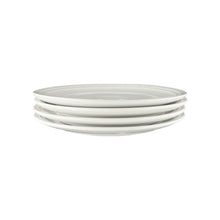 Load image into Gallery viewer, Lines White Stoneware Salad Plate, Set of 4 [Online Only]
