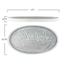 Load image into Gallery viewer, Meadow Grey Porcelain Oval Platter [Online Only]
